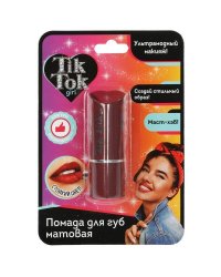 Помада для губ бордовая TIK TOK GIRL в кор.24*12шт
