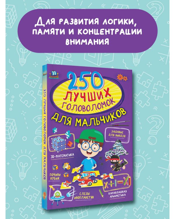 250 лучших головоломок для мальчиков