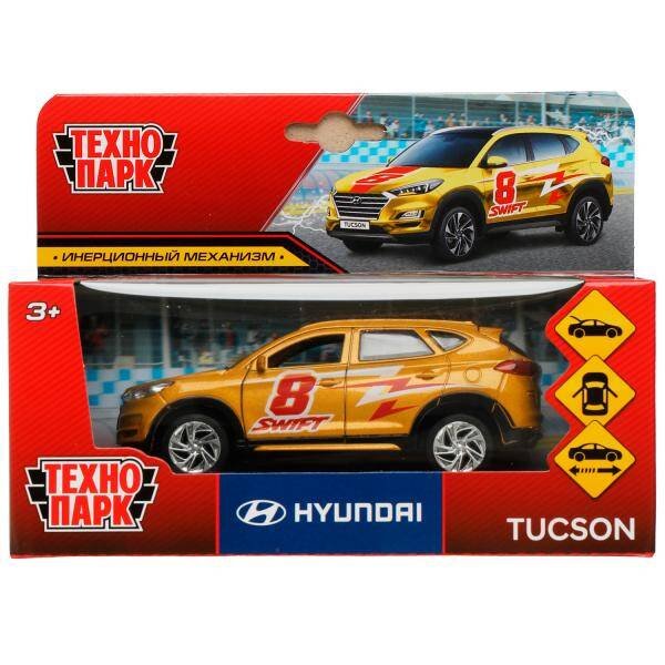 Машина металл HYUNDAI TUCSON СПОРТ длина 12 см, двери, багаж., инер, кор. Технопарк в кор.2*36шт