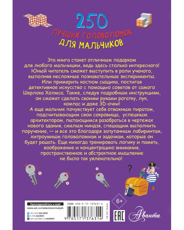 250 лучших головоломок для мальчиков