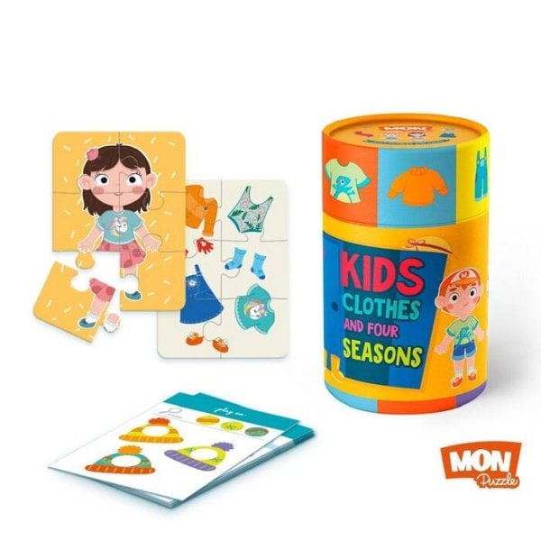 Игры (Ярасту) Игровой набор "Одежда и времена года": пазлы и карточки с заданиями