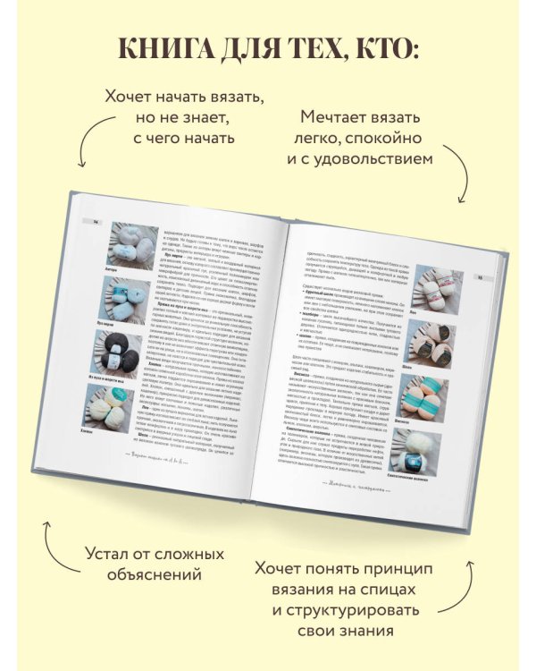 Дополнительное изображение книги «ВЯЗАНИЕ СПИЦАМИ ОТ А ДО Я. Пошаговый самоучитель без страха ошибиться»