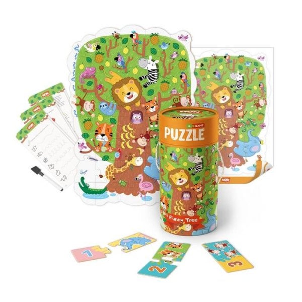 Игровой набор "Волшебное дерево": пазлы и карточки с маркером