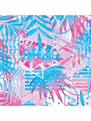 Упаковочная бумага Яркие тропики (1л в рулоне, 70*100см) УБ-1788