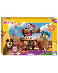 Мозаика "puzzle" 35 MAXI "Маша и Медведь (нов.)" (Анимаккорд)