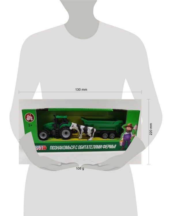 Игровой набор для детей "Ферма" с фигуркой коровы