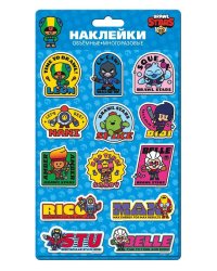 Brawl Stars Объемные наклейки Леон, Амбер, Нани