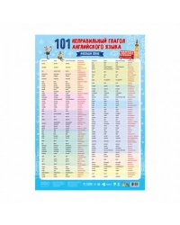 Плакат 101 неправильный глагол английского языка (45*64см) (56027), (Геодом, 2019), Л, c.1