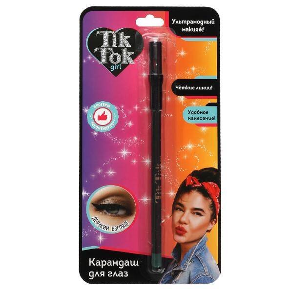 Карандаш для глаз зеленый TIK TOK GIRL в кор.48*12шт