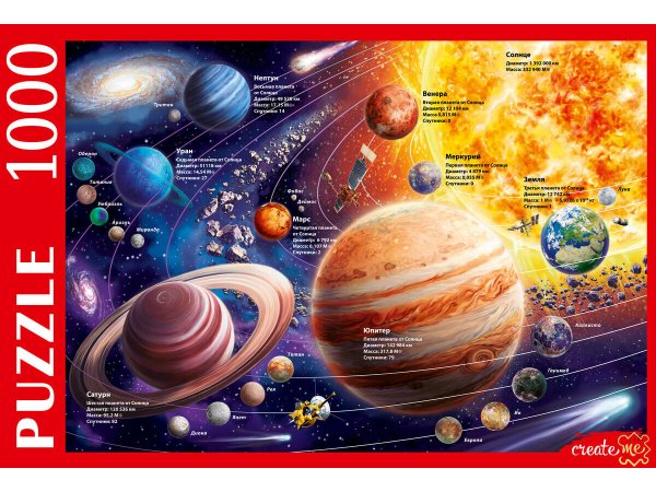 ПАЗЛЫ 1000 элементов. П1000-9845 СОЛНЕЧНАЯ СИСТЕМА