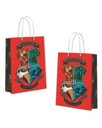 Harry Potter. Пакет подарочный большой (красный, Герб Хогвардс), 335*406*155 мм
