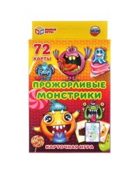 Прожорливые монстрики. Карточная игра. Кор. с европодвесом. Карточки 72 шт. Умные игры в кор.40шт