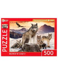 Волки в снегу. Пазлы классические в коробке. Пазл 500 деталей. Умные игры в кор.10шт