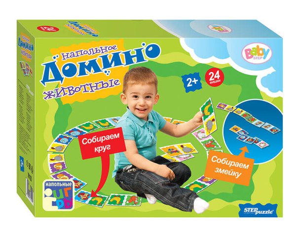 Напольный пазл (STEPpazzle) Напольное домино "Животные" (Baby Step)