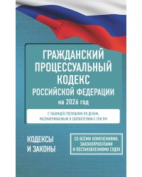 Гражданский процессуальный кодекс Российской Федерации на 2026 год. Со всеми изменениями, законопроектами и постановлениями судов