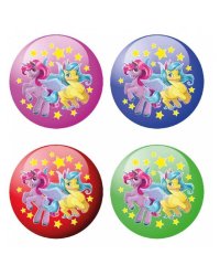 Мяч 23 см с наклейкой единороги ИГРАЕМ ВМЕСТЕ в кор.144шт