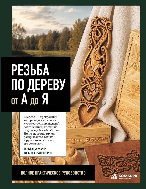 Обложка книги «Резьба по дереву от А до Я» — Колесьянкин Владимир Борисович, ISBN 9785042457661