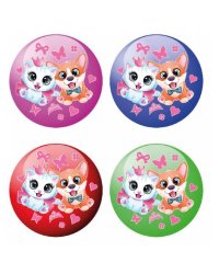 Мяч 23 см с наклейкой питомцы ИГРАЕМ ВМЕСТЕ в кор.144шт