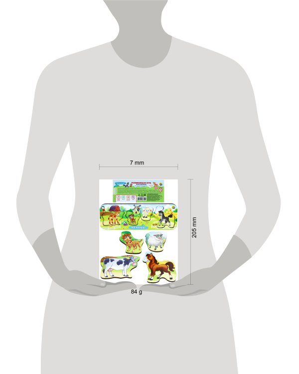 Деревянная игрушка (204х71х6 мм)Рамка-вкладыш  «Чей малыш?» ( Арт. ОБ00039)