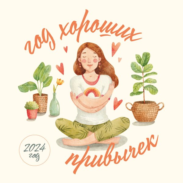 Год хороших привычек. Календарь настенный на 2024 год (300х300)
