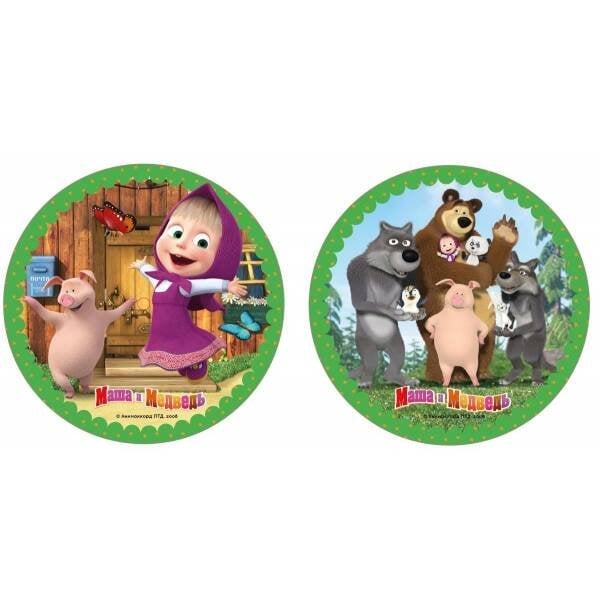 МЯЧИ (Умка) Мяч пвх Маша И МЕДВЕДЬ 23 см, полноцвет, в сетке ИГРАЕМ ВМЕСТЕ в кор.144шт