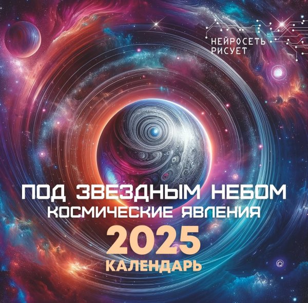 Календарь настенный на 2025 год Под звездным небом. Космические явления. Нейросеть рисует