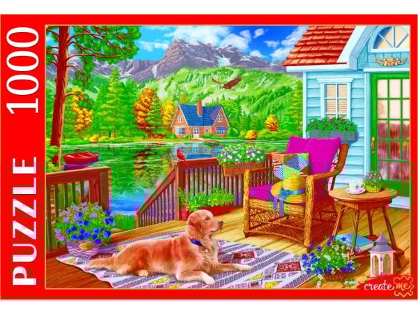 ПАЗЛЫ 1000 элементов. Ф1000-0750 ВЕРАНДА С ВИДОМ НА ОЗЕРО