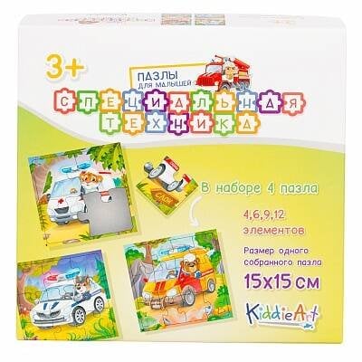 Картонный пазл 4в1 "Специальная техника" (31 дет.)