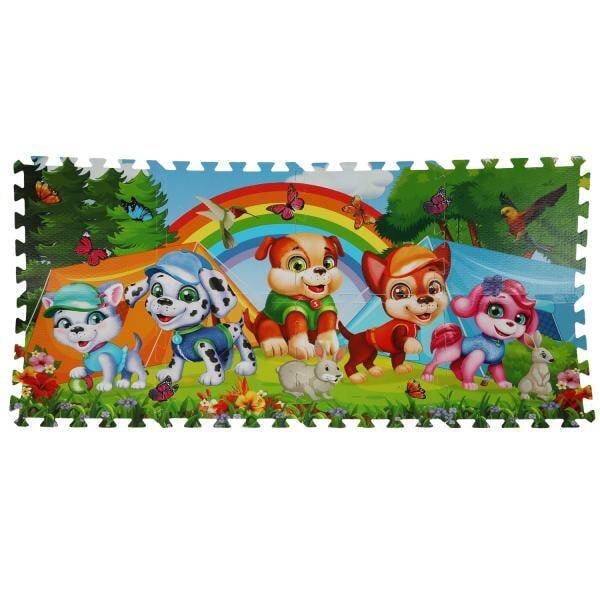 Коврик-пазл щенки, 8 сегментов, каждый 31.5*31.5см ИГРАЕМ ВМЕСТЕ в кор.12шт