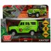 Машина металл UAZ HUNTER ДИНОЗАВРЫ 11,5 см, двер, багаж, ин, салатовый, кор. Технопарк в кор.2*36шт