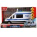 Машина свет+звук "ford transit полиция" 22,5см, пластик, откр.двери, инерц. Технопарк в кор.2*18шт