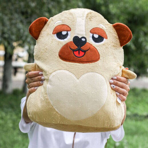 МЯГКИЕ ИГРУШКИ (Алеф) Мягкая игрушка Hugme toys «Бульдог», 40 см