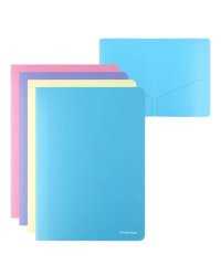 Папка-уголок ErichKrause MATT PASTEL А4 непрозрач. пластик 2 кармана ассорти