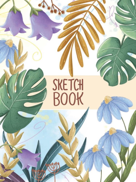СЕРИЯ: СКЕТЧБУК А5 матовая ламин.обл., резинка, 145х203 (бумага 70 гр люкс крим) (Проф-Пресс) СКЕТЧБУК А5. БОТАНИКА (выб.лак)
