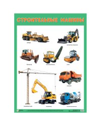 Развивающие плакаты. Строительные машины