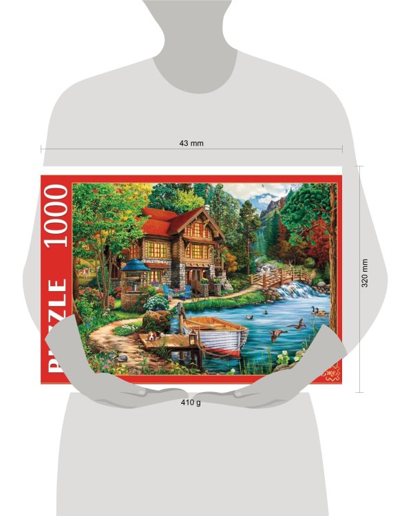 ПАЗЛЫ 1000 элементов. Ф1000-7136 ДОМИК У ПРИЧАЛА