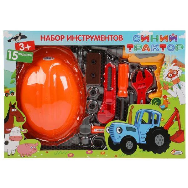 ИНСТРУМЕНТЫ (Умка) Набор инструментов Синий ТРАКТОР 42,5*6*30см ИГРАЕМ ВМЕСТЕ в кор.2*6шт
