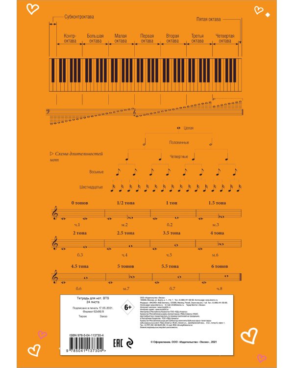 Тетрадь для нот. BTS (24 л., А4, вертикальная, скрепка)