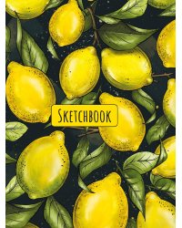 СКЕТЧБУК А5. ЛИМОННОЕ НАСТРОЕНИЕ (выб.лак)