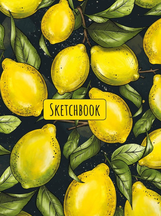 СЕРИЯ: СКЕТЧБУК А5 матовая ламин.обл., резинка, 145х203 (бумага 70 гр люкс крим) (Проф-Пресс) СКЕТЧБУК А5. ЛИМОННОЕ НАСТРОЕНИЕ (выб.лак)