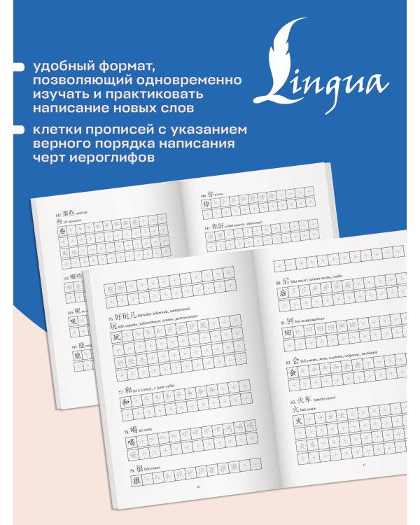 Китайские иероглифы. Рабочая тетрадь для начинающих. Уровни HSK 1-2. Версия экзамена 3.0