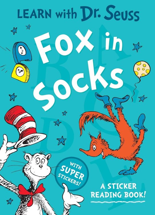 Обложка книги «Fox in socks: a sticker reading book! (Dr. Seuss ) Лис в носках: cтикербук для чтения (Доктор Сьюз) /Книги на английском языке», ISBN 9780008592226