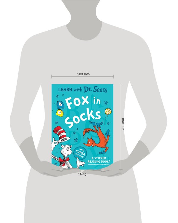 Дополнительное изображение книги «Fox in socks: a sticker reading book! (Dr. Seuss ) Лис в носках: cтикербук для чтения (Доктор Сьюз) /Книги на английском языке»