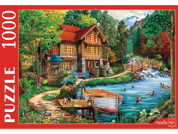 ПАЗЛЫ 1000 элементов. Ф1000-7136 ДОМИК У ПРИЧАЛА