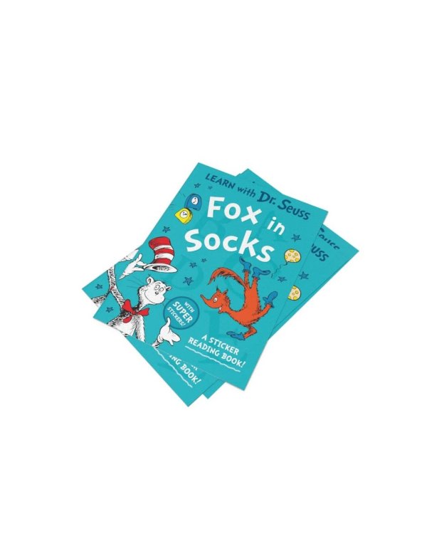 Дополнительное изображение книги «Fox in socks: a sticker reading book! (Dr. Seuss ) Лис в носках: cтикербук для чтения (Доктор Сьюз) /Книги на английском языке»
