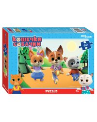 Мозаика "puzzle" 60 "Кошечки и собачки" (0+ Медиа)