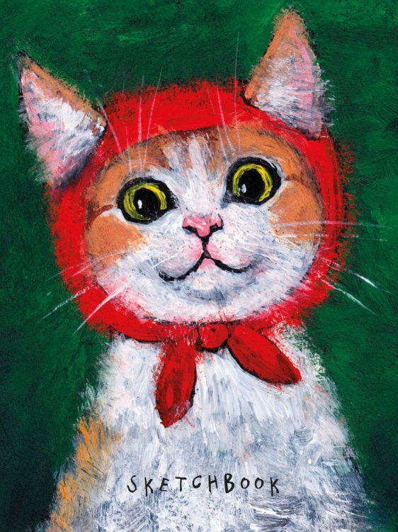 СЕРИЯ: СКЕТЧБУК А5 матовая ламин.обл., резинка, 145х203 (бумага 70 гр люкс крим) (Проф-Пресс) СКЕТЧБУК А5. КОТИК (выб.лак)