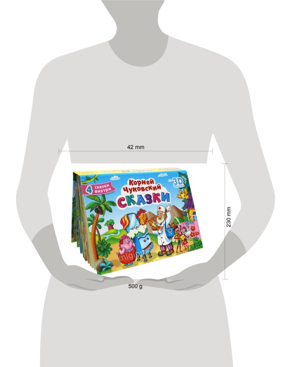 СБОРНИК-ПАНОРАМКА 16 разворотов. К.ЧУКОВСКИЙ. СКАЗКИ