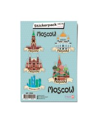 Набор стикеров "Иллюстрированная Москва"