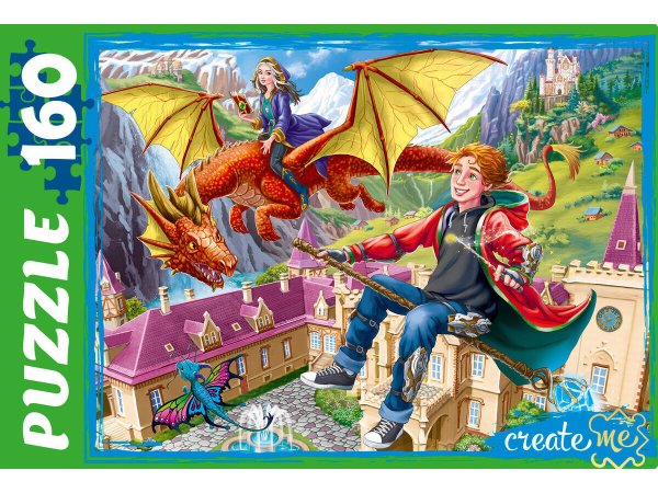 06. ПАЗЛЫ 160 элементов (Рыжий Кот) ПАЗЛЫ 160 элементов. ШКОЛА ВОЛШЕБНИКОВ (Арт. П160-0778)